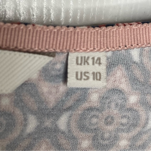 Boden Elodie Jersey Faux Wrap Stretch Jersey Knit Top Diamond Floral Purple 10 - Picture 12 of 14